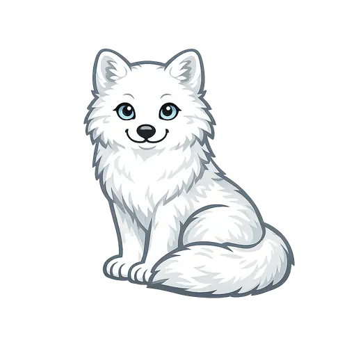 Arctic Fox color: #F0F0F0 Arctic Fox — Russia national animal · ToonTone Guess