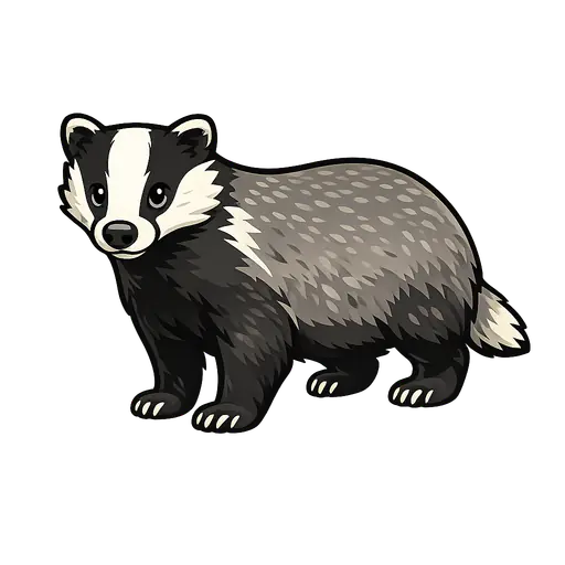 European Badger color: #2A2A2A European Badger — United Kingdom national animal · ToonTone Guess