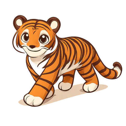 Bengal Tiger color: #E8702A Bengal Tiger — India national animal · ToonTone Guess
