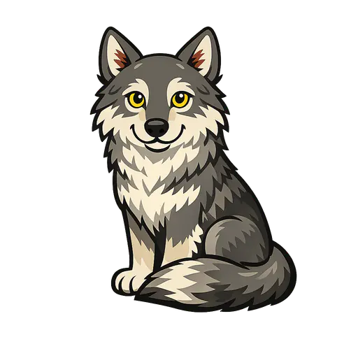 Mexican Wolf color: #7A7A7A Mexican Wolf — Mexico national animal · ToonTone Guess