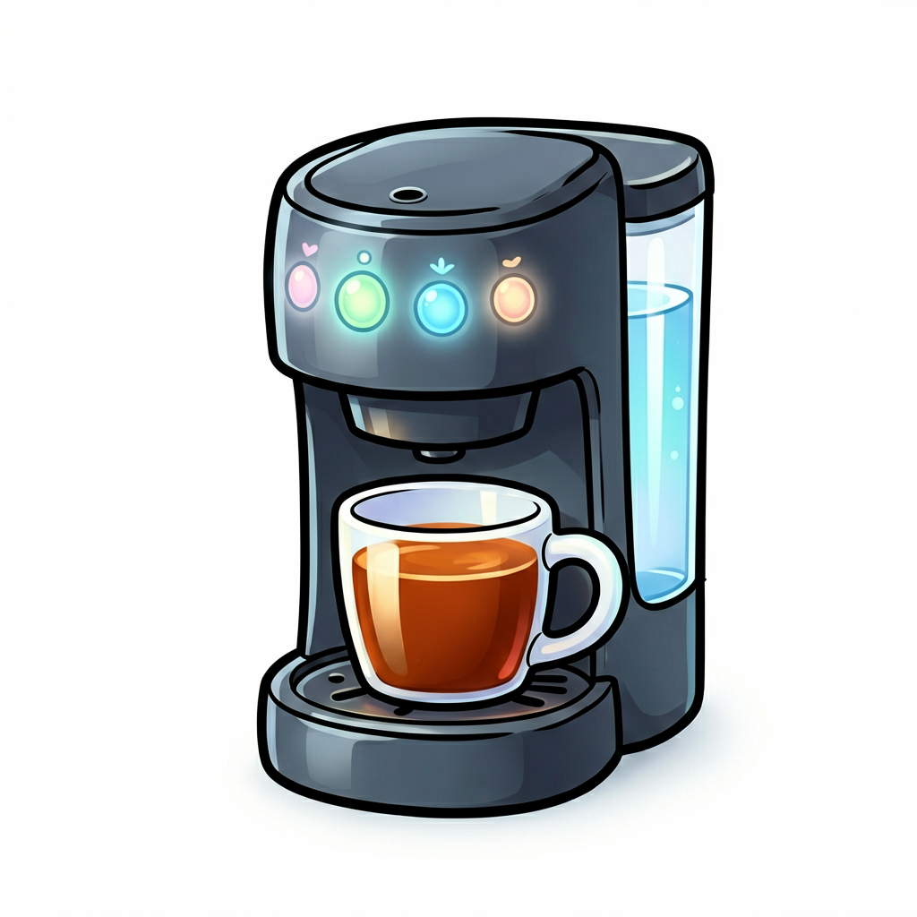 Coffee Maker — 75% of US adults drink coffee daily Coffee Maker — ToonTone appliance color game