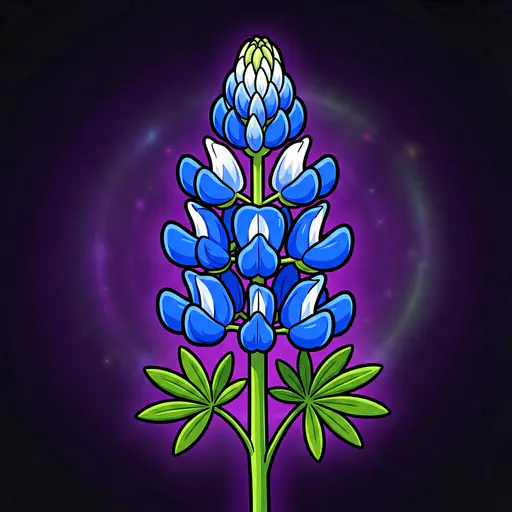 Bluebonnet — Texas state flower (1901) Bluebonnet — ToonTone flower color game