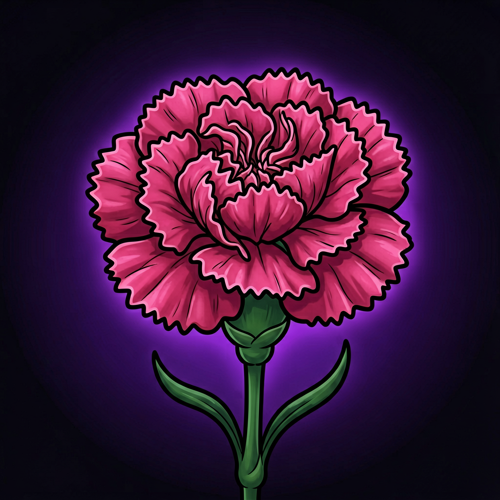Carnation — Ohio state flower + Mother's Day official bloom Carnation — ToonTone flower color game