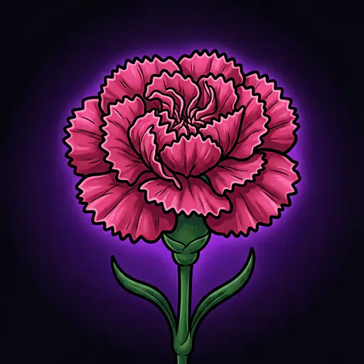 Carnation — Ohio state flower + Mother's Day official bloom Carnation — ToonTone flower color game