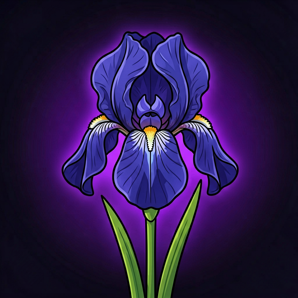 Iris — Tennessee state flower (1933) Iris — ToonTone flower color game