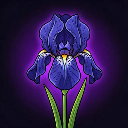 Iris — Tennessee state flower (1933) Iris — ToonTone flower color game