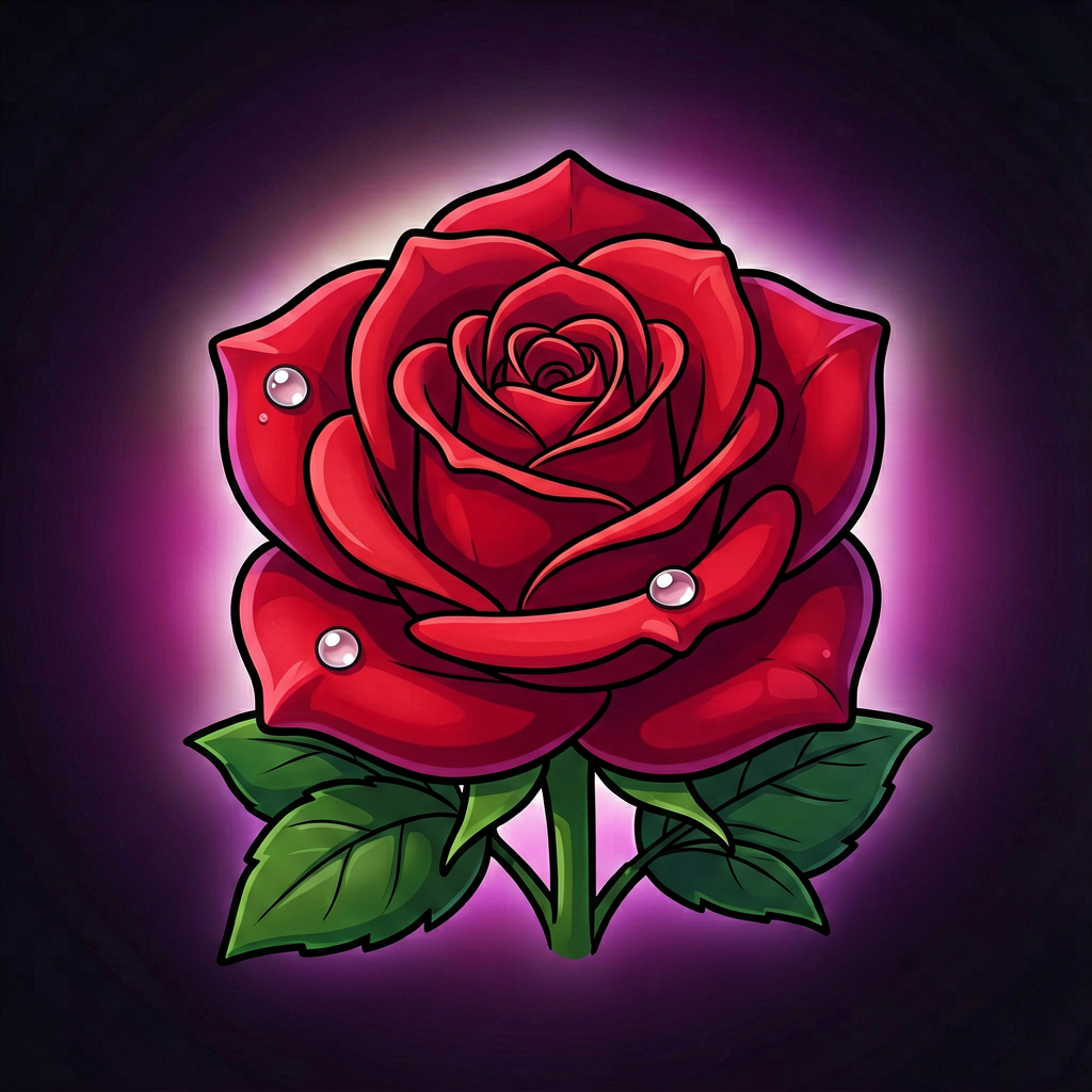 Rose color: #DC143C Rose — ToonTone flower color game