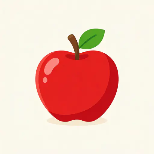 Apple color: #E52120 Apple — ToonTone fruit color game